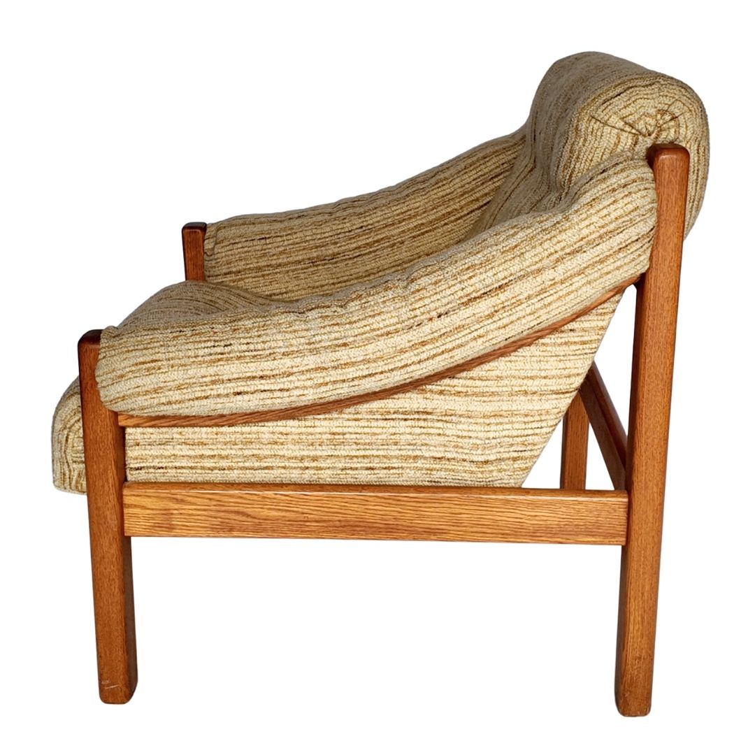 Striped Upholstered Armchair