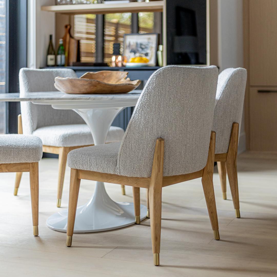 Fawcett Dining Chair - Taupe Boucle