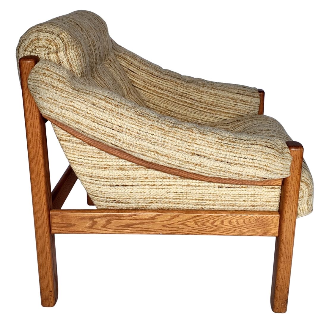 Striped Upholstered Armchair