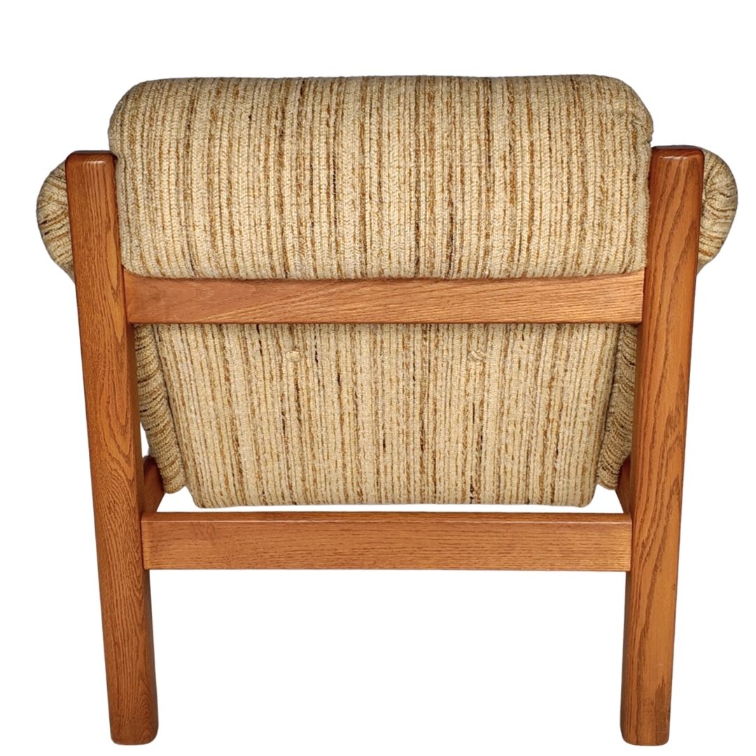 Striped Upholstered Armchair