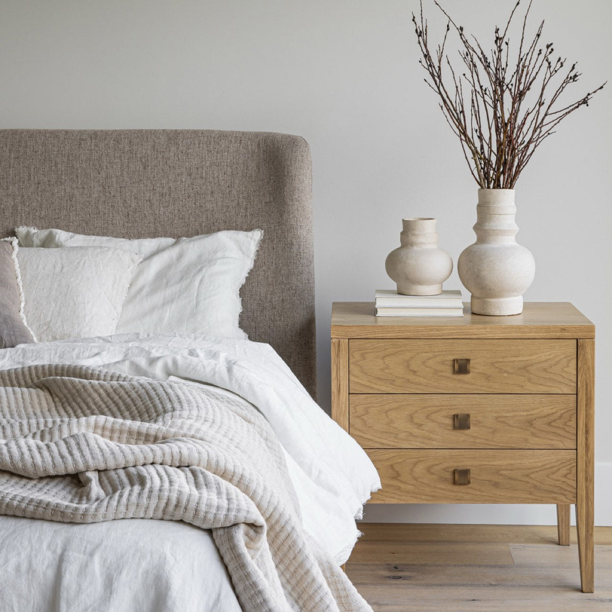 Faye King Bed Short - Perfect Taupe
