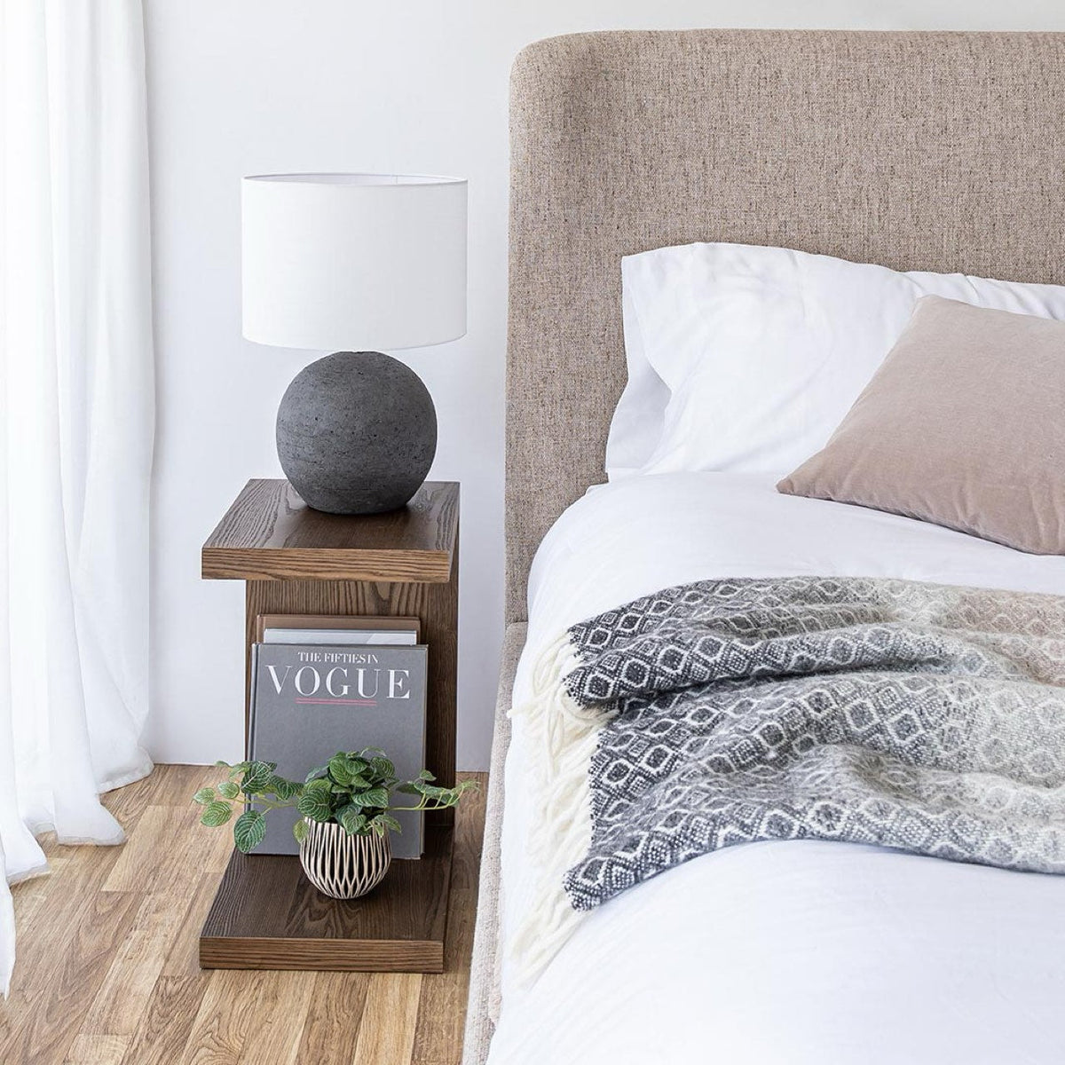 Faye King Bed Short - Perfect Taupe