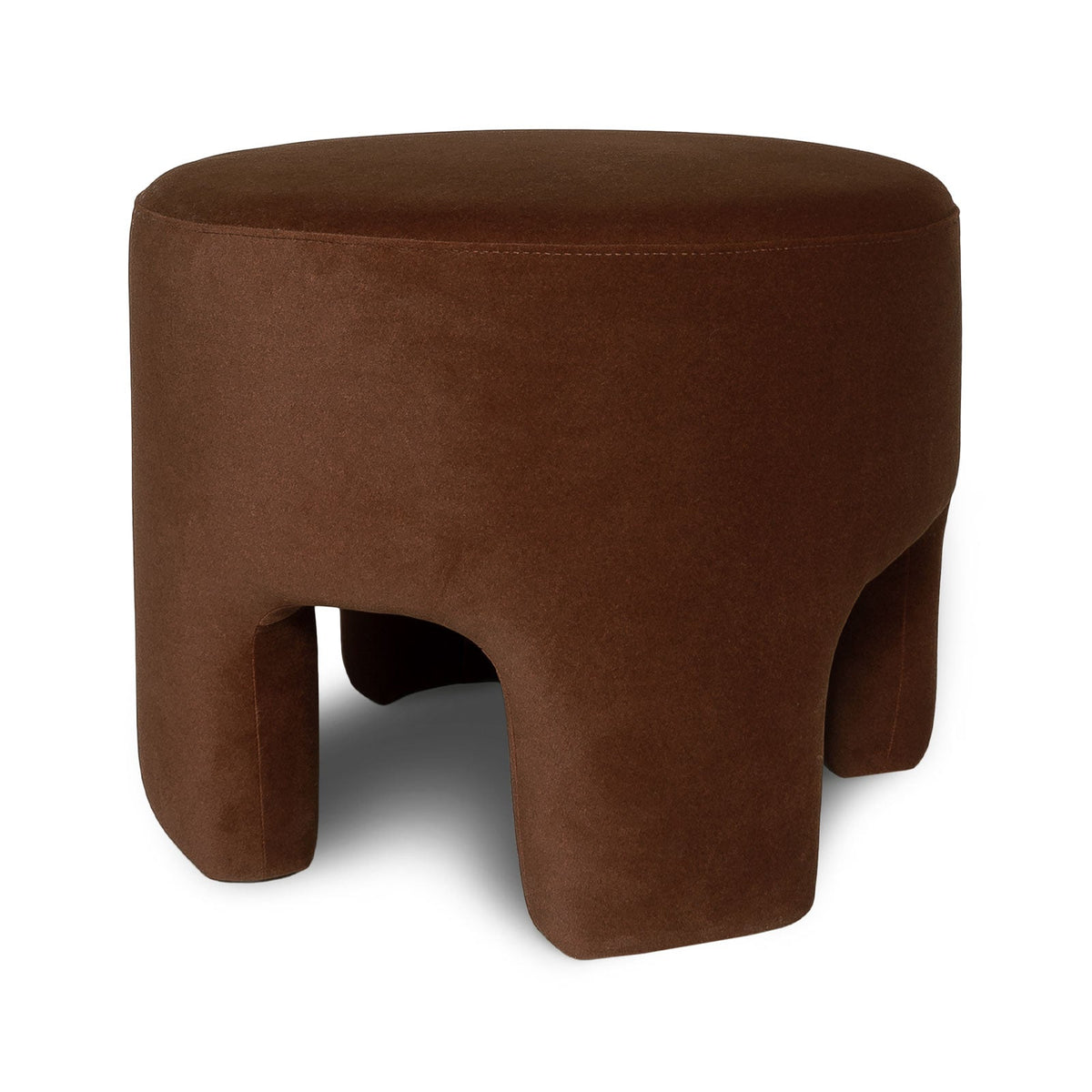 Ginger Ottoman - Velvet Chestnut