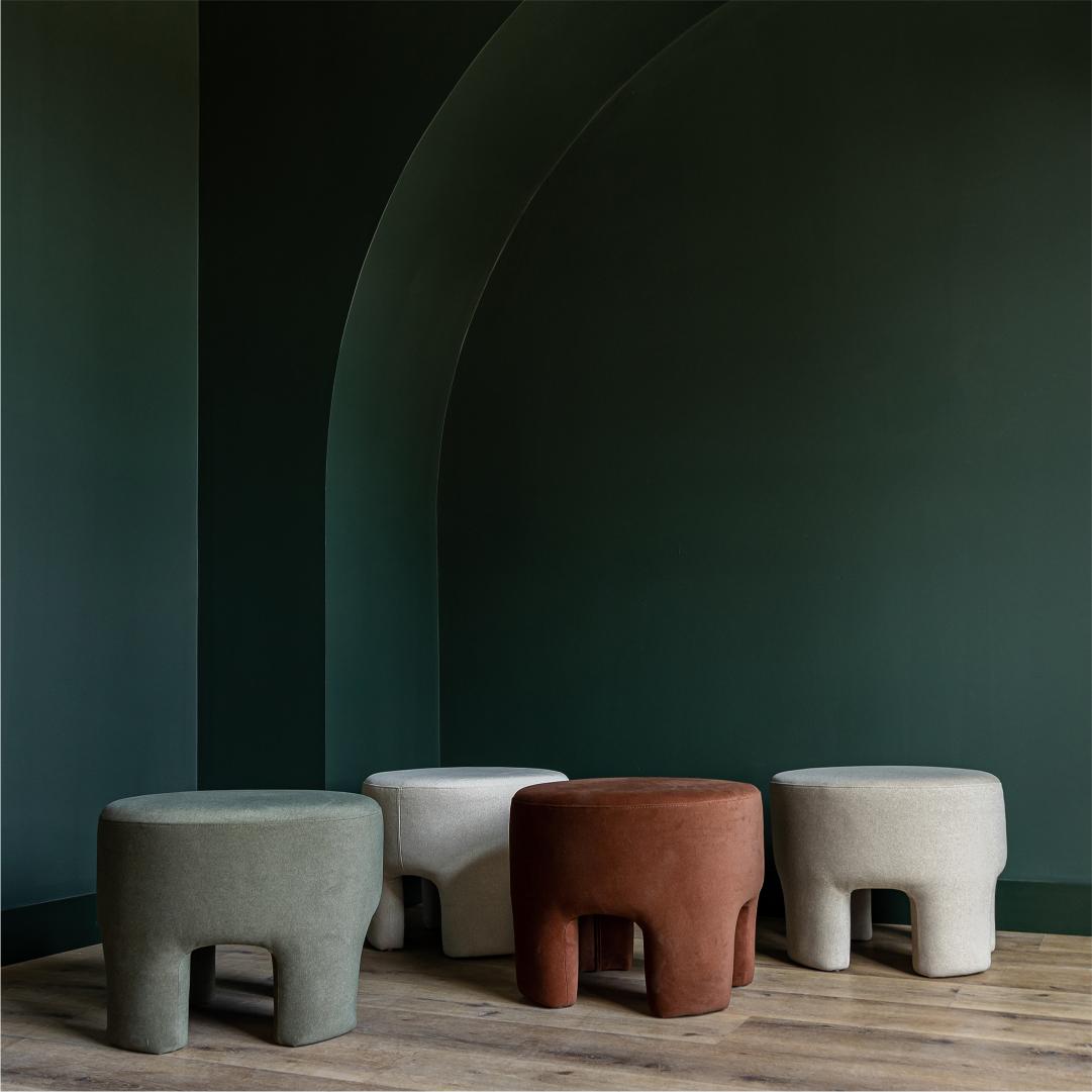 Ginger Ottoman - Velvet Chestnut