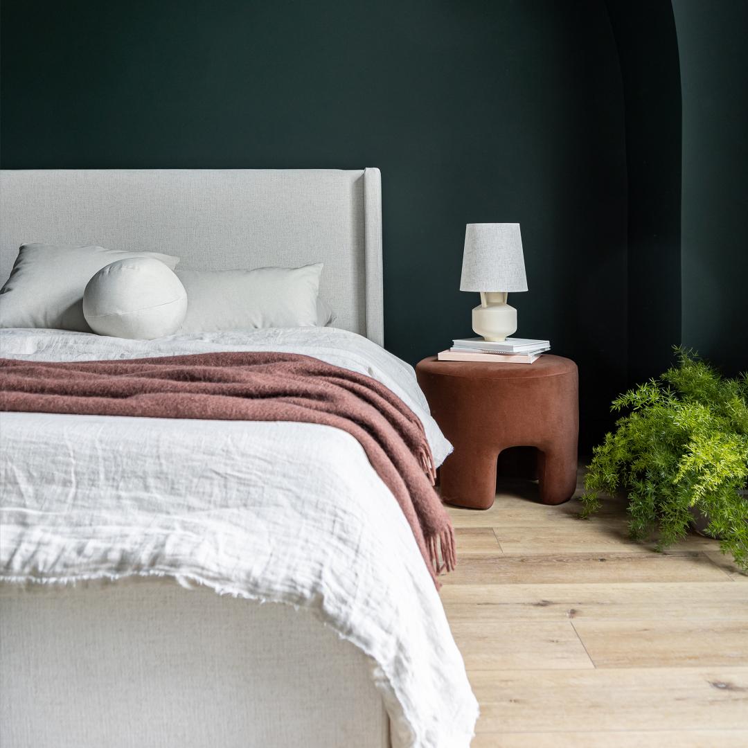 Ginger Ottoman - Velvet Chestnut