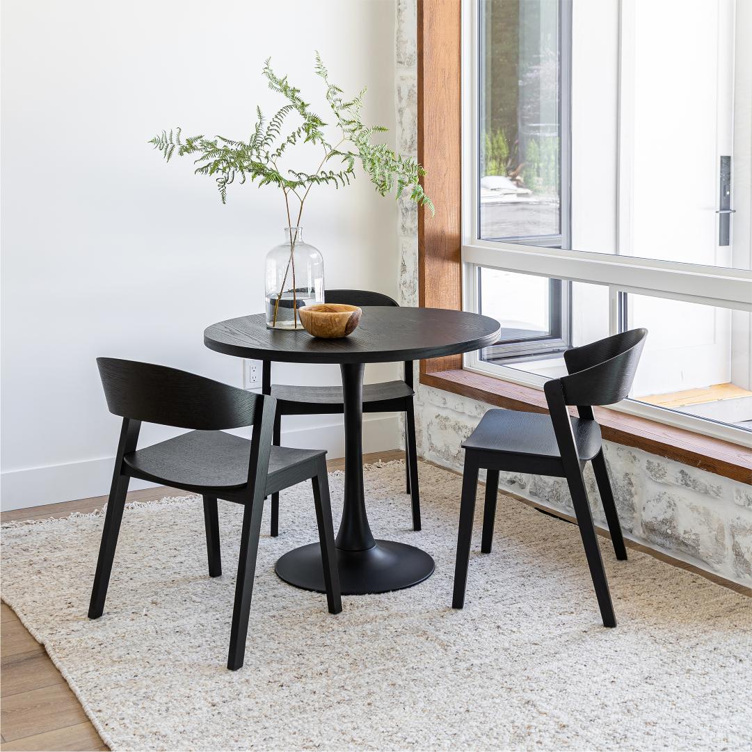 Surface Pedestal Dining Table - Black