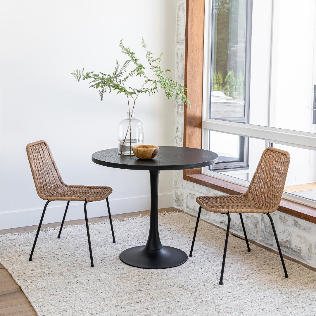 Surface Pedestal Dining Table - Black