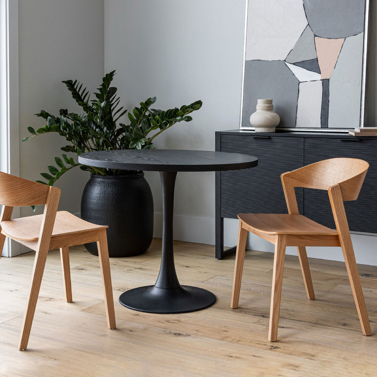 Surface Pedestal Dining Table - Black
